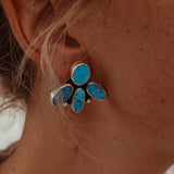 Cluster Earrings in Blue Ridge Turquoise