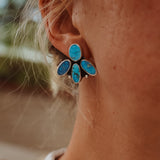 Cluster Earrings in Blue Ridge Turquoise