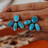Cluster Earrings in Blue Ridge Turquoise