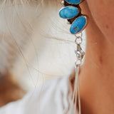 Dangle Cluster Earrings in Blue Ridge Turquoise