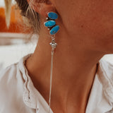 Dangle Cluster Earrings in Blue Ridge Turquoise