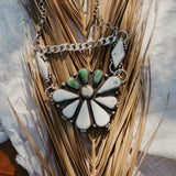 Statement Necklace in White Buffalo & Sonoran Gold Turquoise