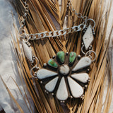 Statement Necklace in White Buffalo & Sonoran Gold Turquoise