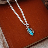 Kiln-Fired Fine Silver Necklace in Blue Ridge Turquoise