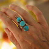 Cairn Ring in Blue Ridge Turquoise (Size 9)