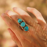 Cairn Ring in Blue Ridge Turquoise (Size 9)
