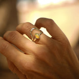 Sunrise Stacker Ring Set in Ethiopian Opal (Size 6)
