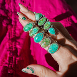 Horizontal Ring in Emerald Valley Turquoise (Size 8)