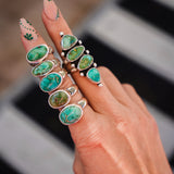 Horizontal Ring in Emerald Valley Turquoise (Size 7)
