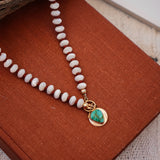 14k Gold-Fill Pendant in Emerald Valley Turquoise