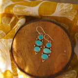 Cairn Earrings in Prince Turquoise