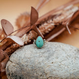 Ellipsis Ring in Kingman Turquoise (Size 8.25)
