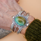 Statement Cuff in Blackjack Turquoise