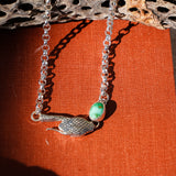 The Serpent's Kiss Necklace in Emerald Valley Turquoise