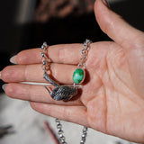 The Serpent's Kiss Necklace in Emerald Valley Turquoise