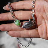 The Serpent's Kiss Necklace in Verde Valley Turquoise