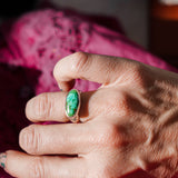 Horizontal Ring in Emerald Valley Turquoise (Size 6)