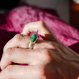 Horizontal Ring in Emerald Valley Turquoise (Size 6)
