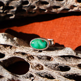Horizontal Ring in Emerald Valley Turquoise (Size 6.25)