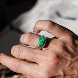 Horizontal Ring in Emerald Valley Turquoise (Size 6.25)