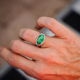 Horizontal Ring in Emerald Valley Turquoise (Size 6.25)