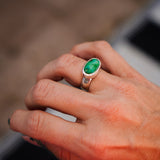 Horizontal Ring in Emerald Valley Turquoise (Size 6.25)
