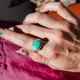 Horizontal Ring in Emerald Valley Turquoise (Size 8)