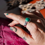 Horizontal Ring in Emerald Valley Turquoise (Size 8)