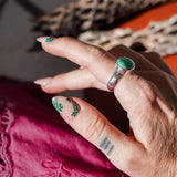 Horizontal Ring in Emerald Valley Turquoise (Size 8)