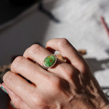 Horizontal Ring in Emerald Valley Turquoise (Size 7.5)