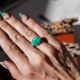 Horizontal Ring in Emerald Valley Turquoise (Size 7)