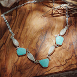 Necklace in Tyrone Turquoise & Moonstone