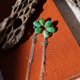 Dangle Cluster Earrings in Emerald Valley + Verde Valley Turquoise
