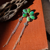 Dangle Cluster Earrings in Emerald Valley + Verde Valley Turquoise