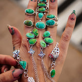 Dangle Cluster Earrings in Emerald Valley + Verde Valley Turquoise