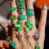 Horizontal Ring in Emerald Valley Turquoise (Size 6)