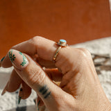 The Golden Sun Ring in Golden Hills Turquoise (Size 8)