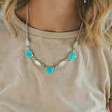 Necklace in Tyrone Turquoise & Moonstone