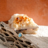 The Golden Sun Ring in Golden Hills Turquoise (Size 5.75)