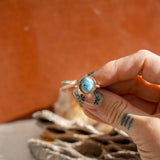 The Golden Sun Ring in Golden Hills Turquoise (Size 5.75)