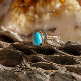 The Golden Sun Ring in Golden Hills Turquoise (Size 8.5)