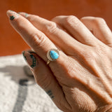 The Golden Sun Ring in Golden Hills Turquoise (Size 8.5)
