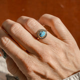 The Golden Sun Ring in Golden Hills Turquoise (Size 7.5)