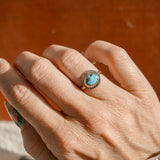 The Golden Sun Ring in Golden Hills Turquoise (Size 7.5)