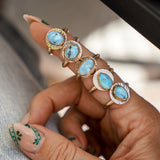 The Golden Sun Ring in Golden Hills Turquoise (Size 7.5)