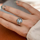 The Ellipsis Ring in Golden Hills Turquoise (Choose your size)