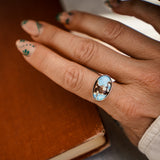 Horizontal Ring in Golden Hills Turquoise (Choose your size)
