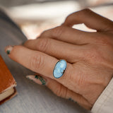 Horizontal Ring in Golden Hills Turquoise (Choose your size)