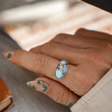 Horizontal Ring in Golden Hills Turquoise (Choose your size)