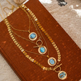 14k Gold-Filled Pendant in Golden Hills Turquoise